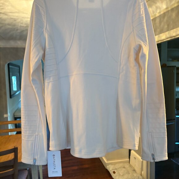 NWT Athleta Women's Moto Jacket in Ivory/Cream Size M - Picture 12 of 15